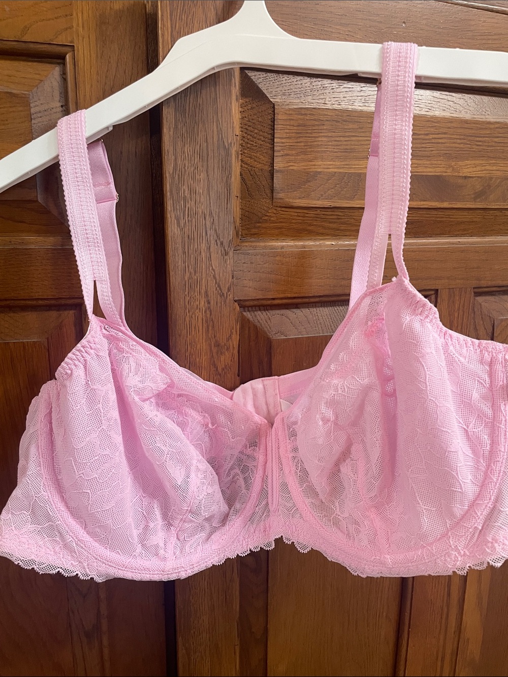 Auden Pink Lace Underwire balconette bra Sz. 44 D NWT